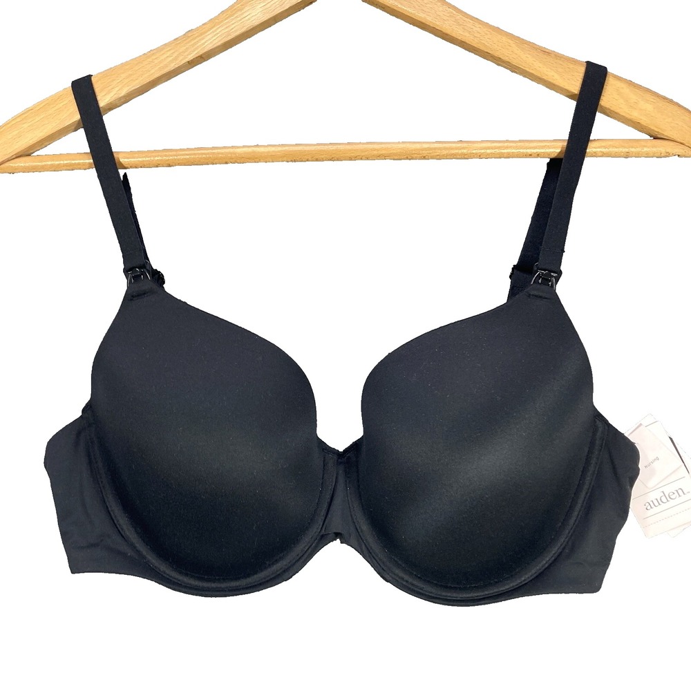 Auden Nursing Maternity Bra 36D Lightly Lined Full Coverage Underwire Black NWT